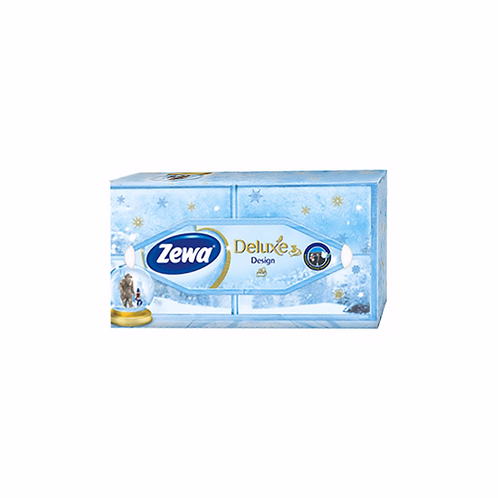 Papírzsebkendő ZEWA Deluxe 3 rétegű  90 darabos dobozos