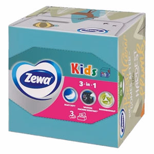 Papírzsebkendő ZEWA Kids 3 rétegű 60 darabos dobozos