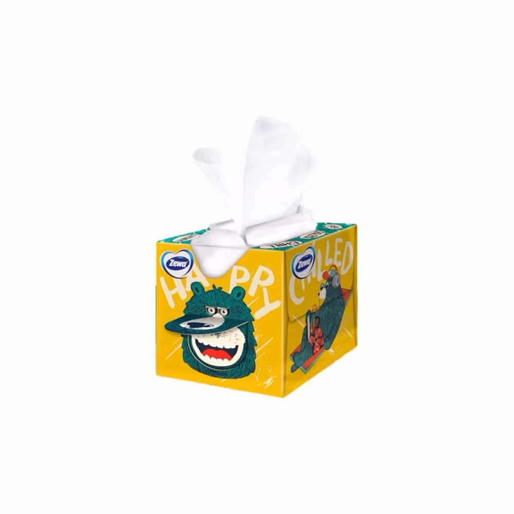 Papírzsebkendő ZEWA Kids 3 rétegű 60 darabos dobozos