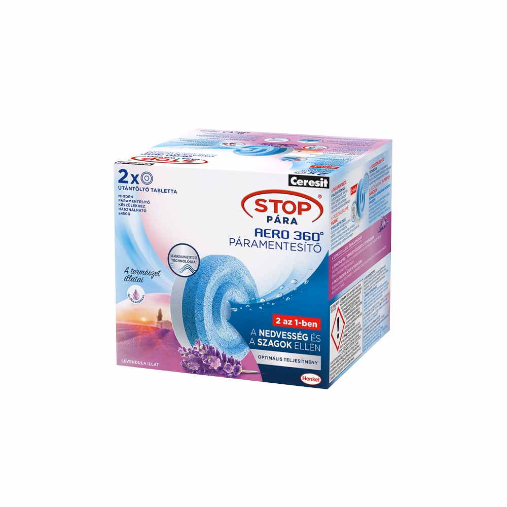 Páramentesítő tabletta CERESIT STOP PÁRA 2x450 g levendula