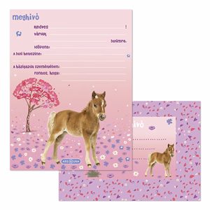 Partimeghívó ARS UNA 10 ív+10 db boríték Animals-Horse