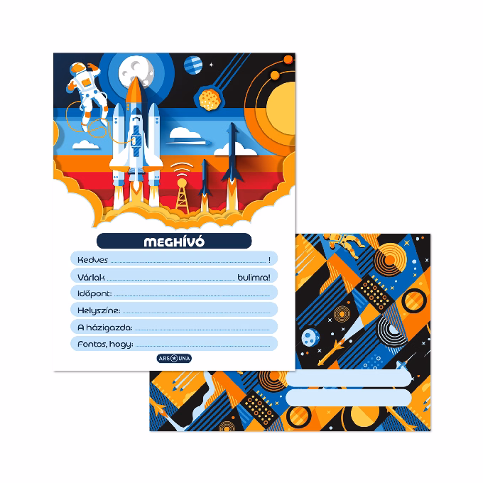 Partimeghívó ARS UNA 10 ív+10 db boríték Gravity