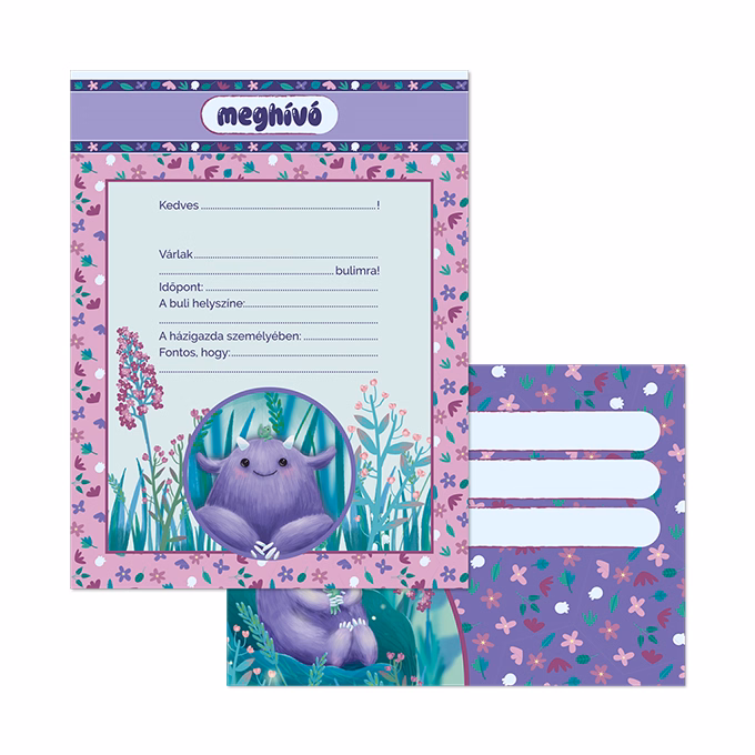 Partimeghívó ARS UNA 10 ív+10 db boríték Mon Mignon