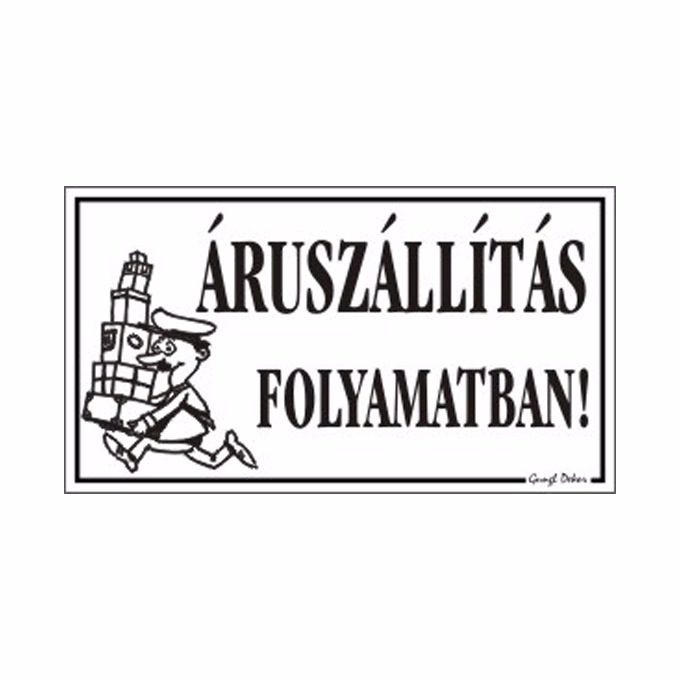 Piktogram Áruszállítás folyamatban fehér