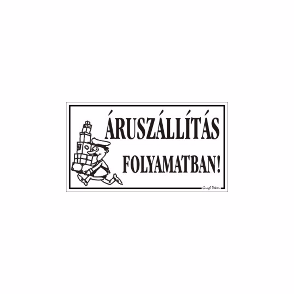 Piktogram Áruszállítás folyamatban fehér