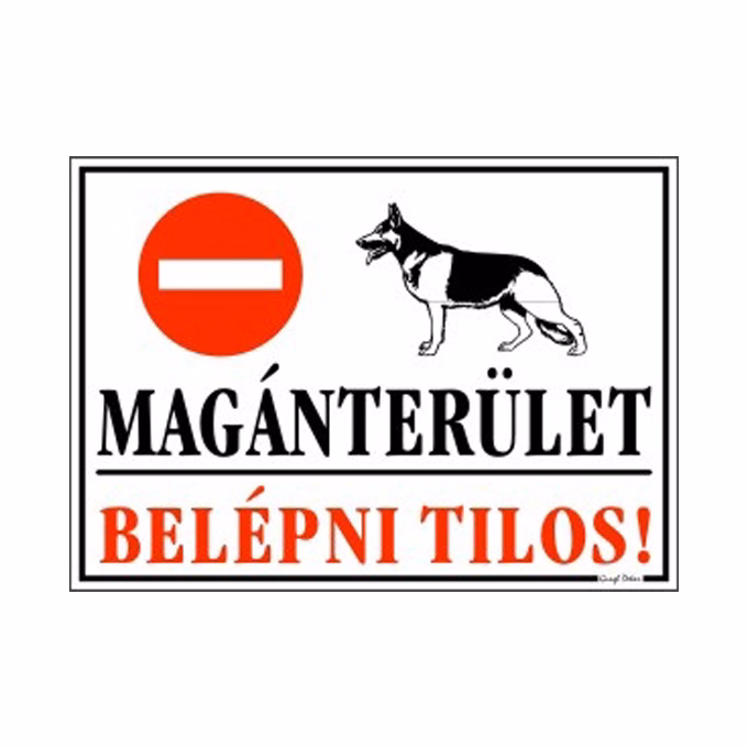 Piktogram Magánterület, belépni tilos! fehér