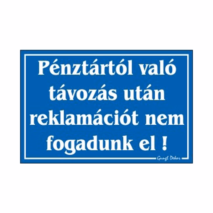 Piktogram Pénztártól való távozás után… fehér