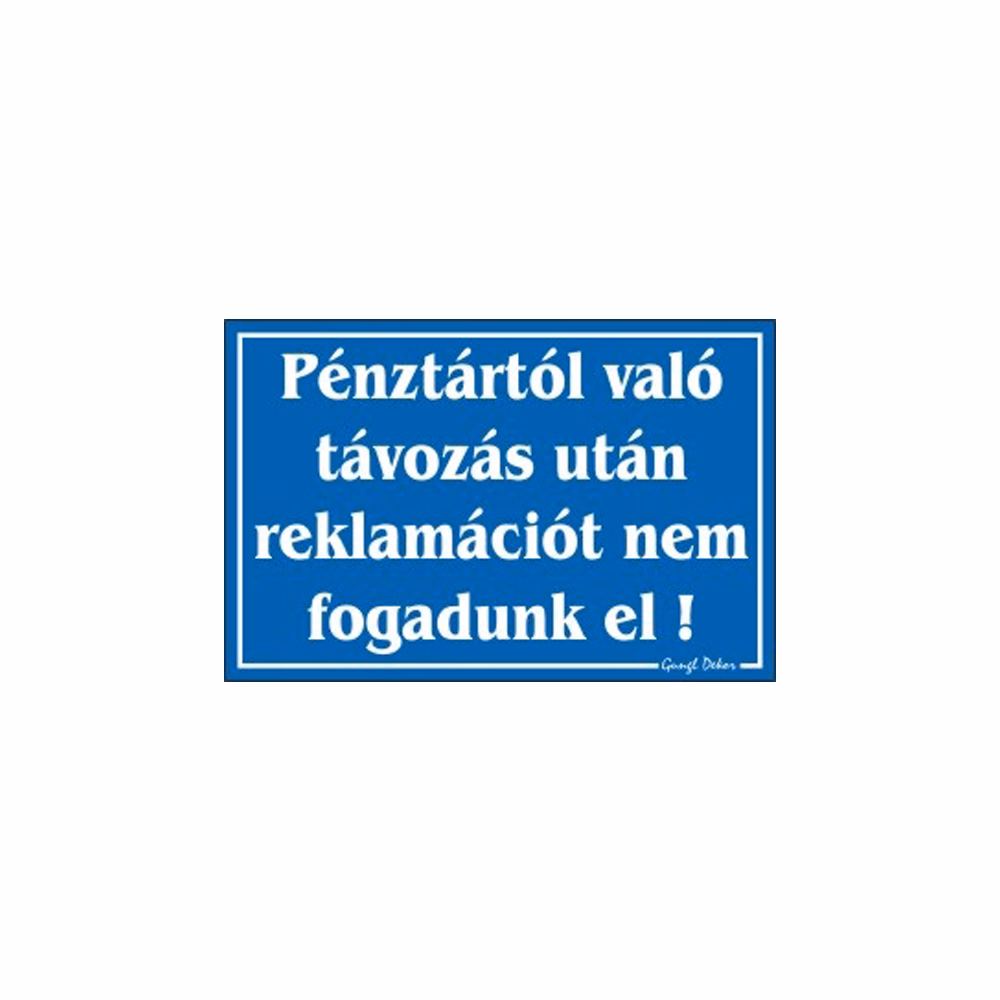 Piktogram Pénztártól való távozás után… fehér