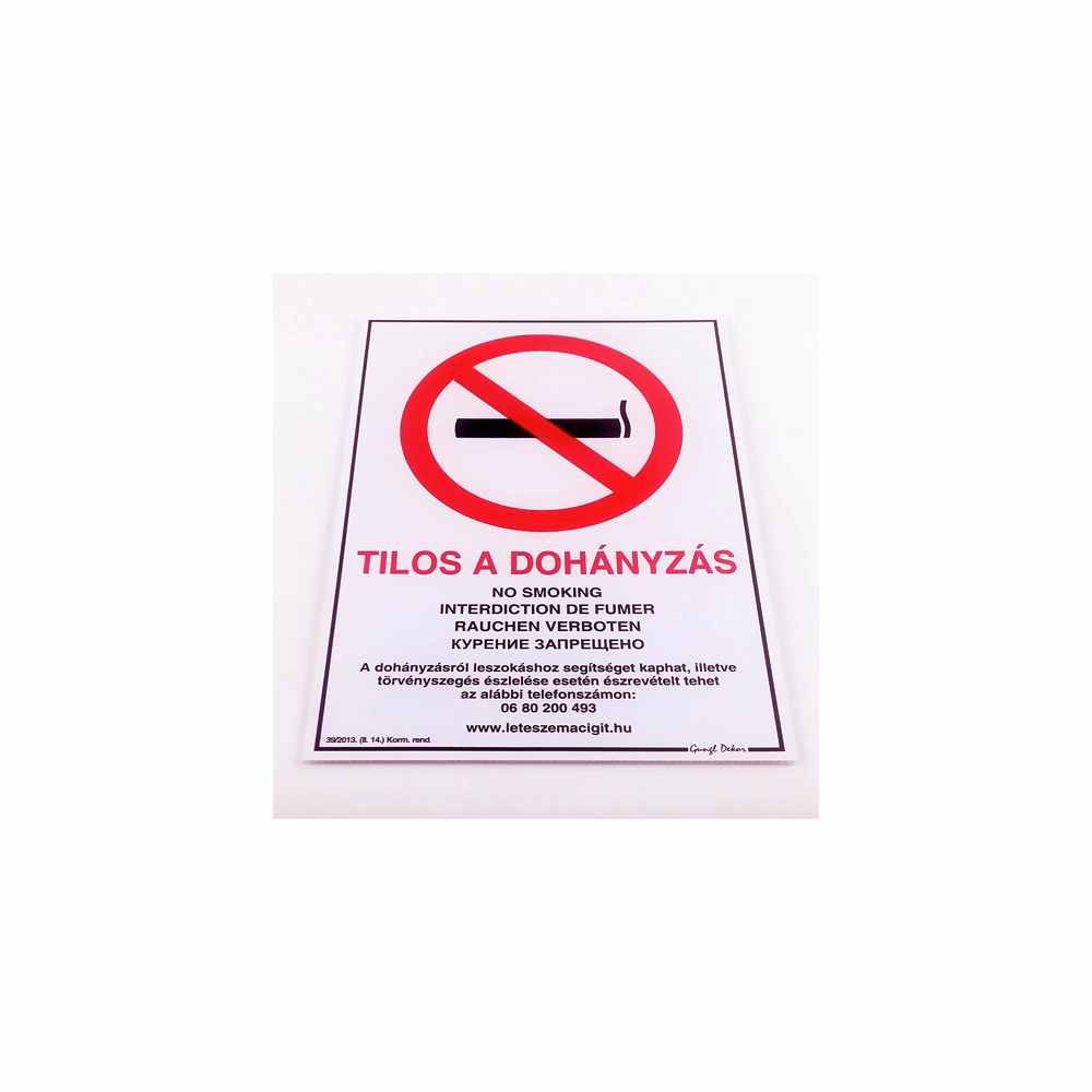 Piktogram Tilos a dohányzás 25x35 cm Piktogram Tilos a dohányzás 25x35 cm
