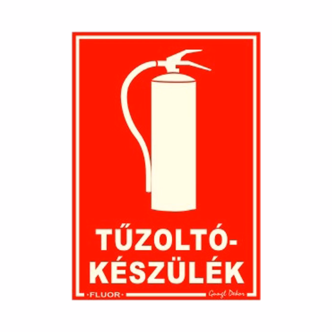 Piktogram Tűzoltókészülék piros (FLUOR.)