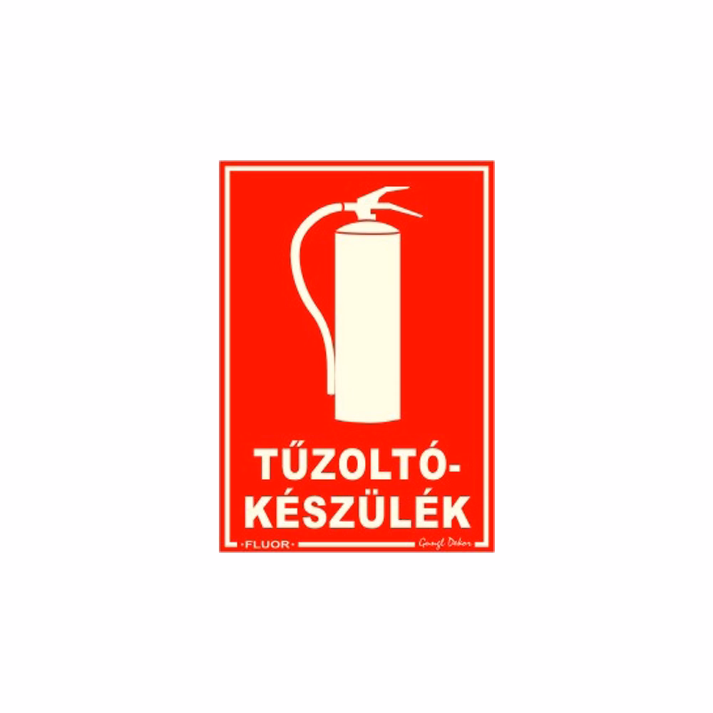 Piktogram Tűzoltókészülék piros (FLUOR.)