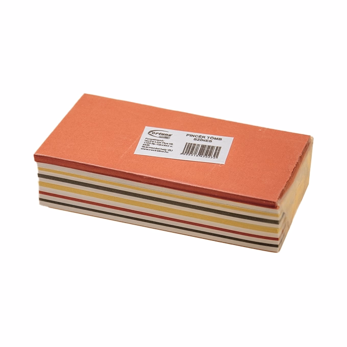 Pincérblokk színes FORTUNA 6,5x13 cm ragasztott