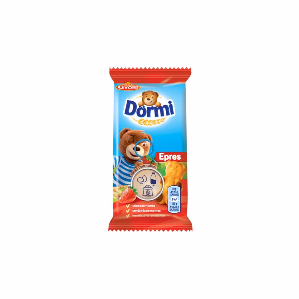 Piskóta GYŐRI ÉDES Dörmi epres 30 g