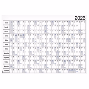 Plakátnaptár REALSYSTEM éves B/1 980x680mm kétoldalas 2026.
