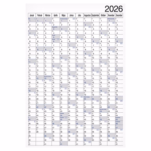 Plakátnaptár REALSYSTEM éves B/1 980x680mm kétoldalas 2026.