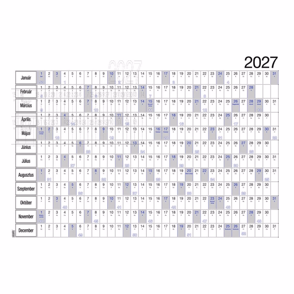 Plakátnaptár REALSYSTEM éves B/1 980x680mm kétoldalas 2027