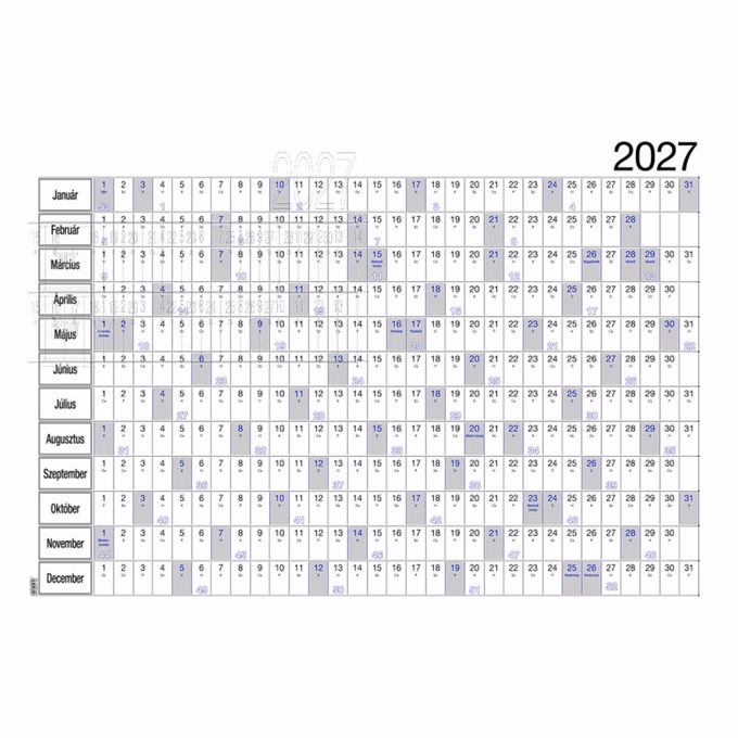 Plakátnaptár REALSYSTEM éves B/1 980x680mm kétoldalas 2027