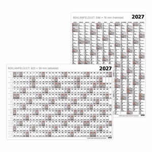 Plakátnaptár TOPTIMER T100 éves B/1 976x686mm kétoldalas 2027