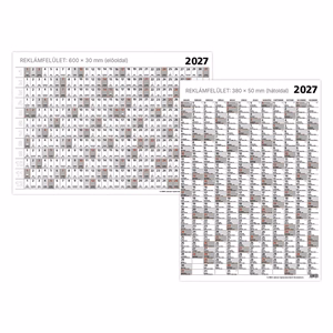 Plakátnaptár TOPTIMER T102 éves B/2 700x500mm kétoldalas 2027