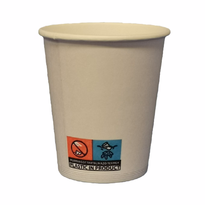 Pohár eldobható papír 1,8 dl fehér 70mm automatás 60 darabos
