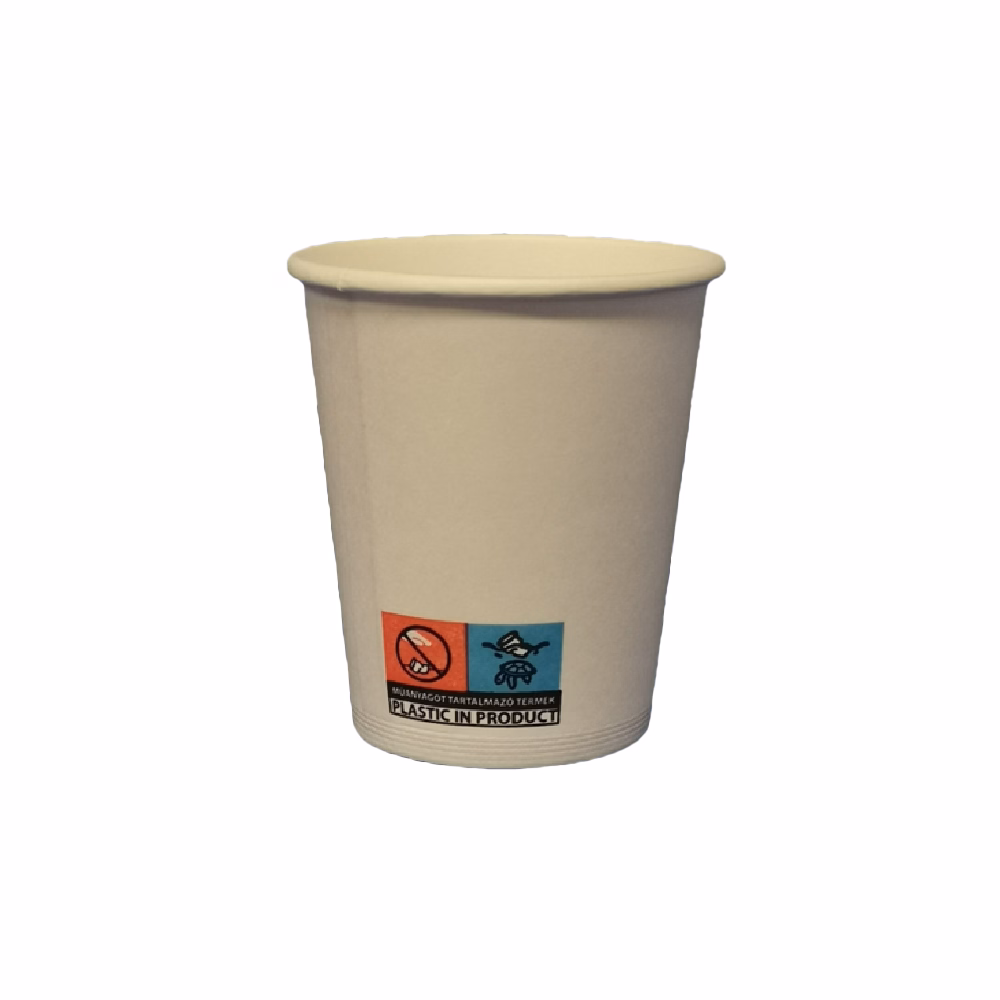 Pohár eldobható papír 1,8 dl fehér 70mm automatás 60 darabos