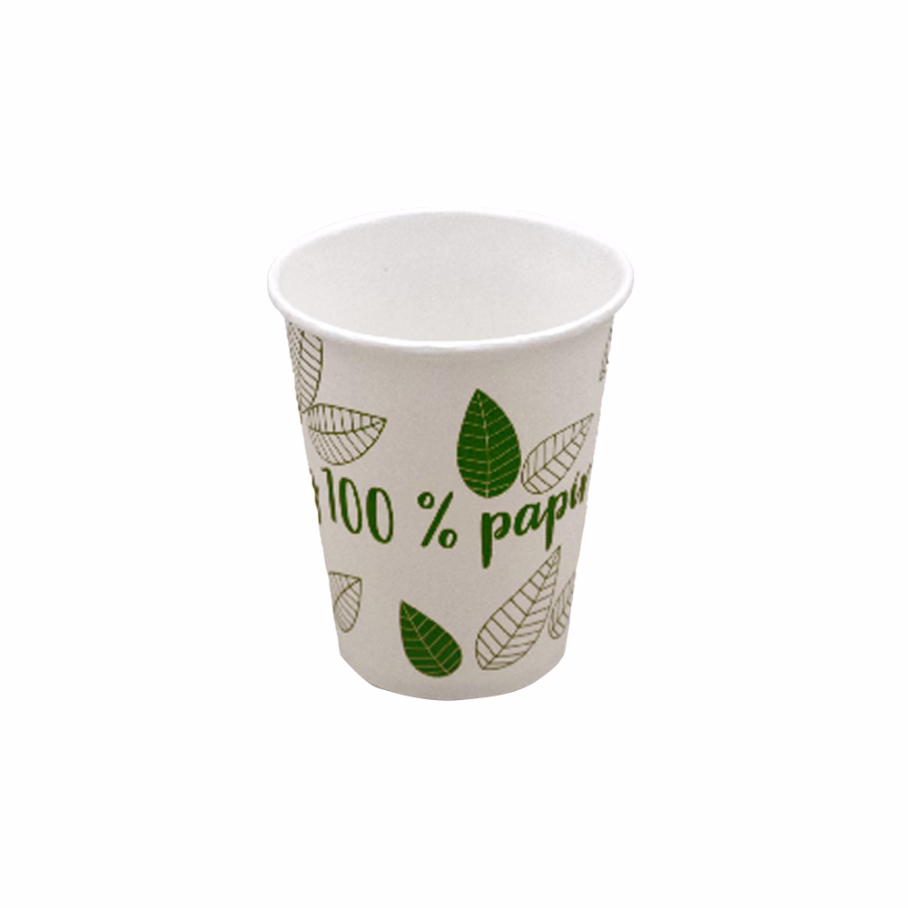 Pohár eldobható papír műanyagmentes 2 dl nyomott  50 darabos (12332,14595,14940)