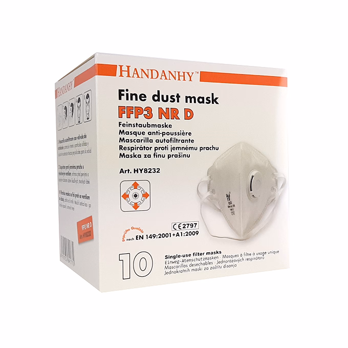 Porálarc szelepes FFP3 NR D HY8232 fehér 1 darabos Porálarc szelepes FFP3 NR D HY8232 fehér 1 darabos