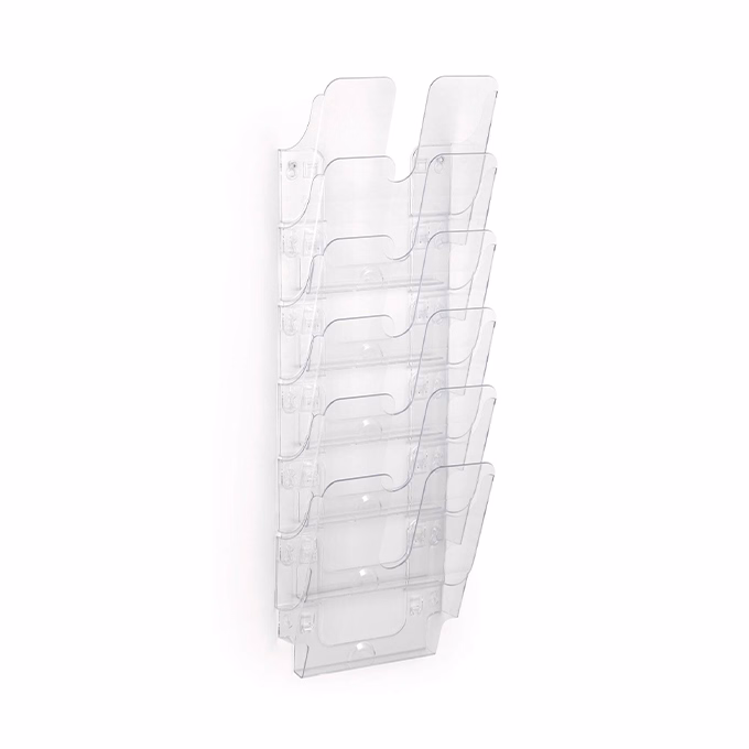 Prospektustartó DURABLE Flexiplus A/4 álló fali 6 részes átlátszó