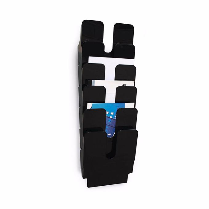 Prospektustartó DURABLE Flexiplus A/4 álló fali 6 részes fekete