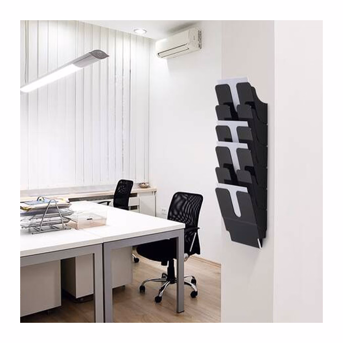 Prospektustartó DURABLE Flexiplus A/4 álló fali 6 részes fekete