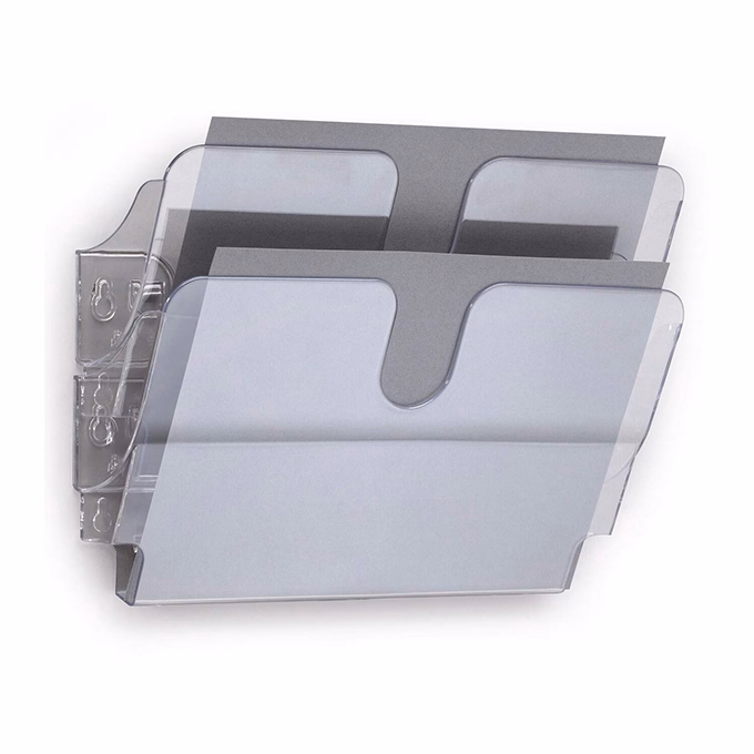 Prospektustartó DURABLE Flexiplus A/4 fekvő fali 2 részes átlátszó