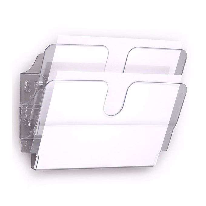 Prospektustartó DURABLE Flexiplus A/4 fekvő fali 2 részes átlátszó