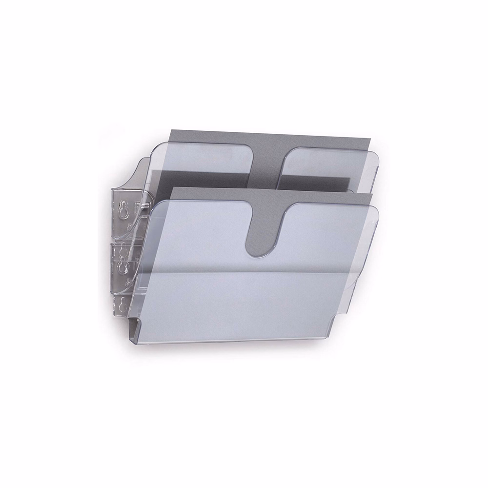 Prospektustartó DURABLE Flexiplus A/4 fekvő fali 2 részes átlátszó