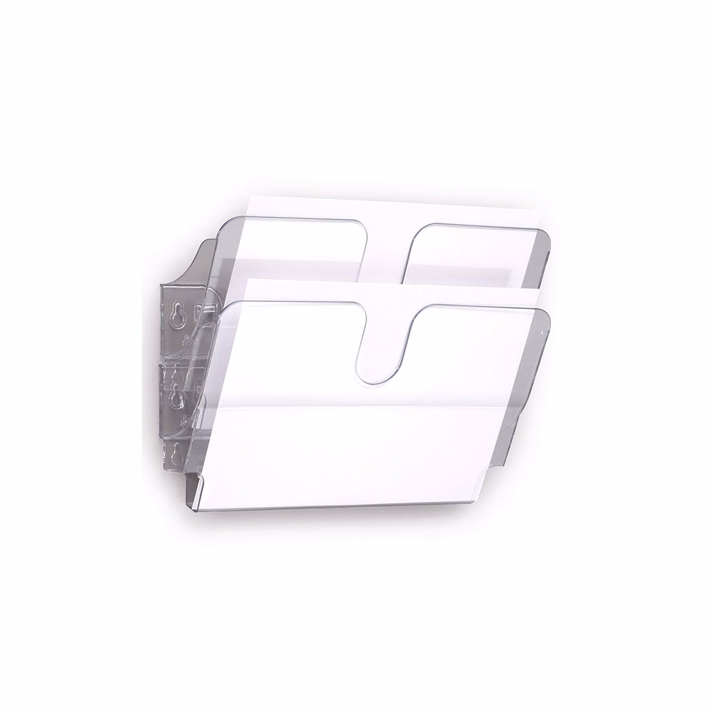 Prospektustartó DURABLE Flexiplus A/4 fekvő fali 2 részes átlátszó