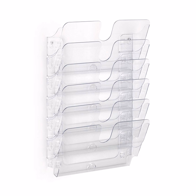 Prospektustartó DURABLE Flexiplus A/4 fekvő fali 6 részes átlátszó