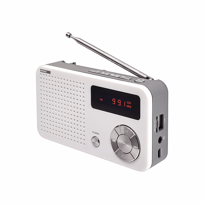 Rádió EMOS EM-210 MP3 fehér