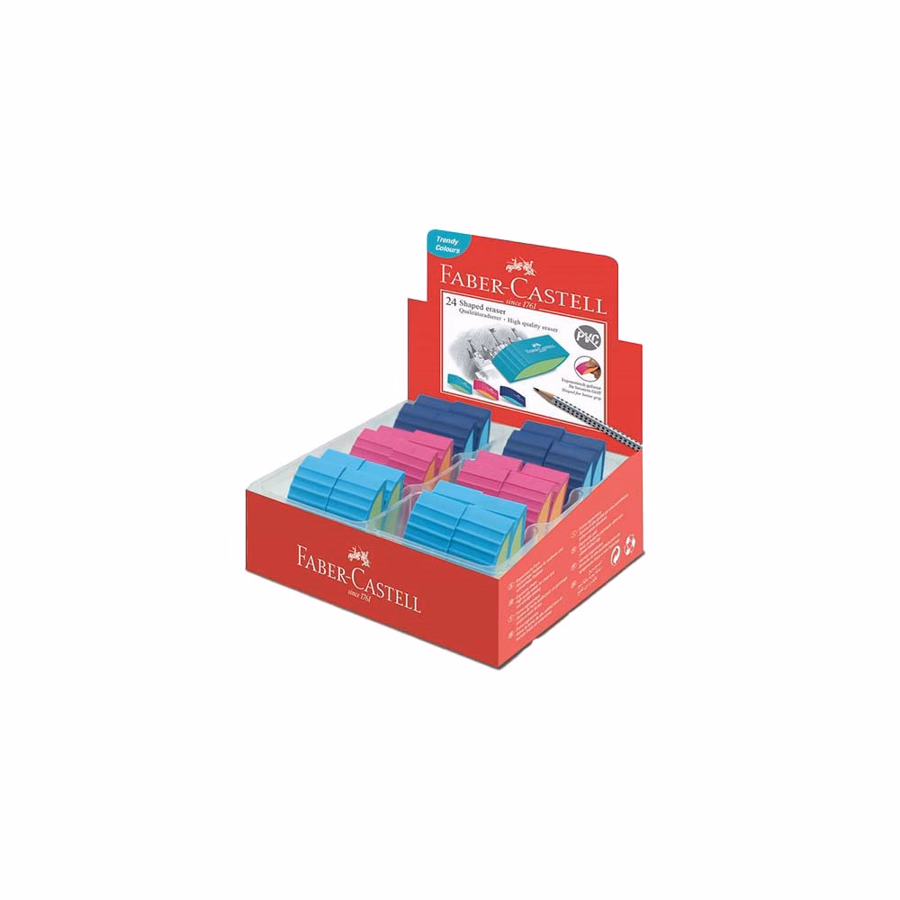 Radír FABER-CASTELL Bicolor pvc mentes trendi színek Radír FABER-CASTELL Bicolor pvc mentes trendi színek