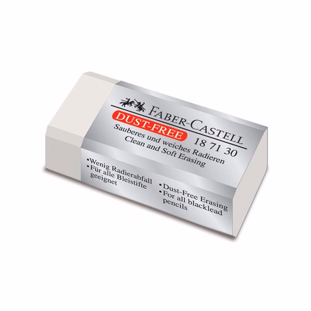 Radír FABER-CASTELL papírtokos forgács mentes 42x21x11mm fehér