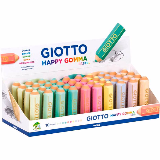 Radír GIOTTO Happy Gomma ceruza formájú pasztell színek