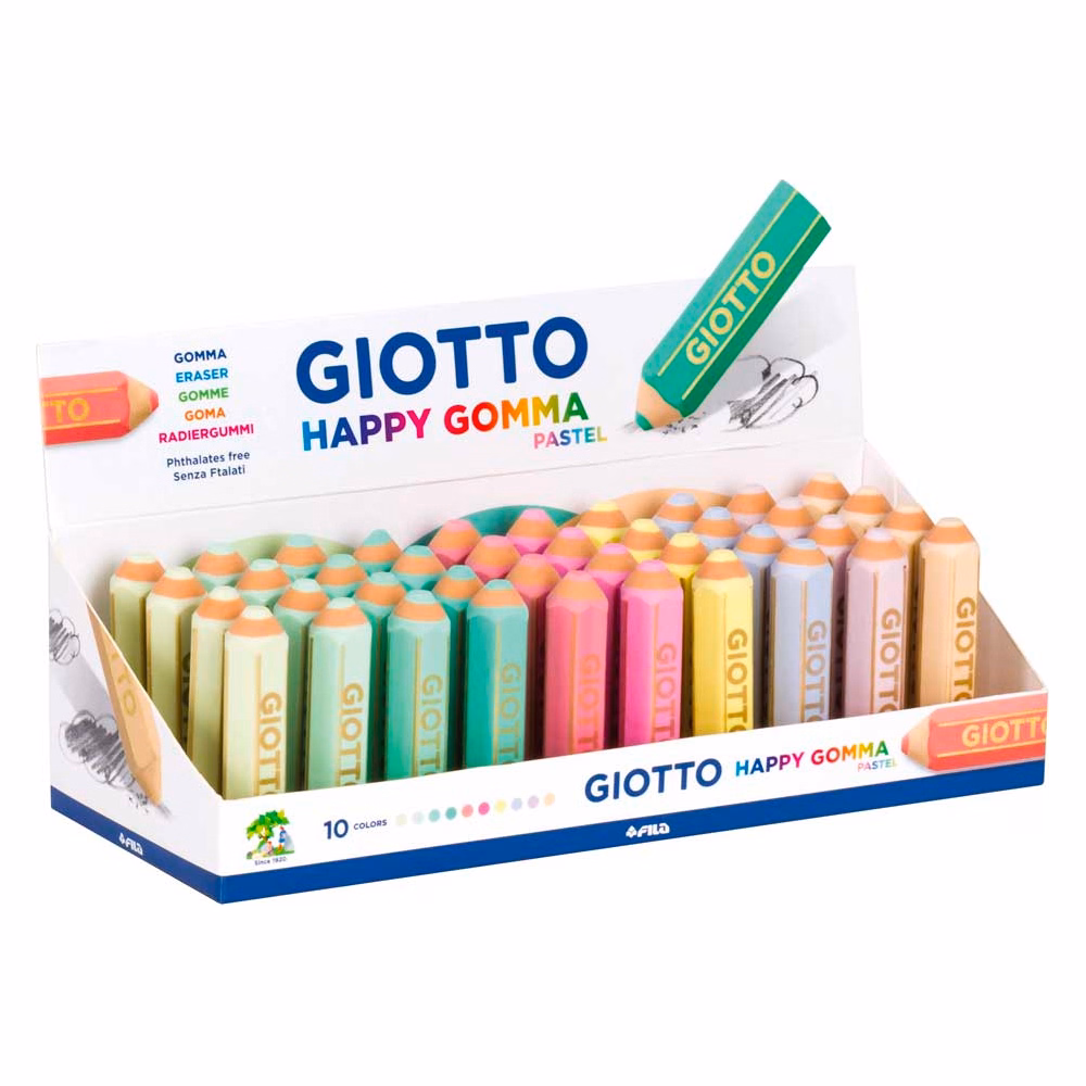Radír GIOTTO Happy Gomma ceruza formájú pasztell színek