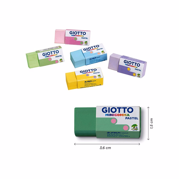Radír GIOTTO mini gomma pasztell színek