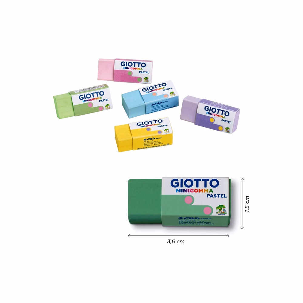 Radír GIOTTO mini gomma pasztell színek