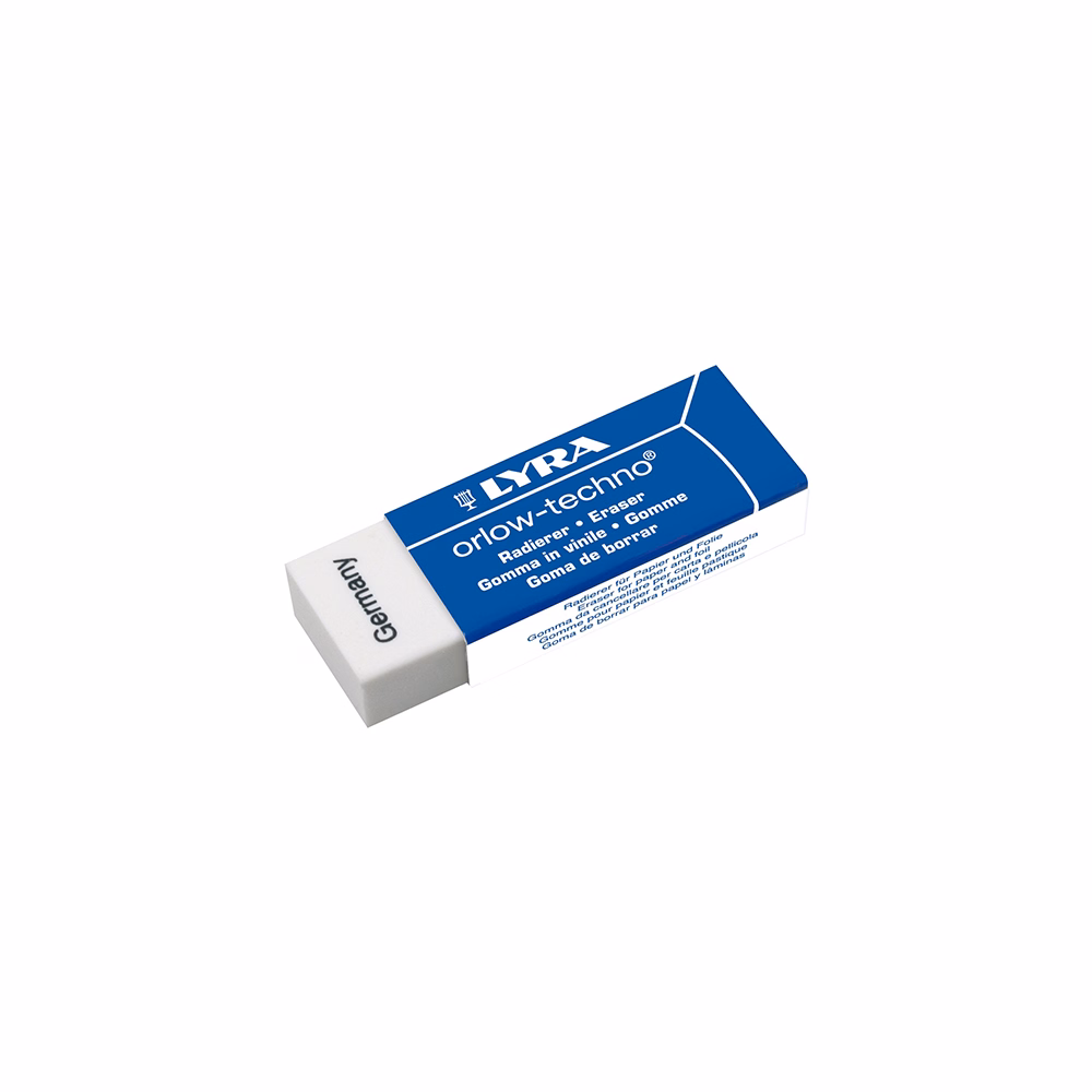 Radír LYRA 20 orlow-techno papírtokos 62x22x12 mm fehér