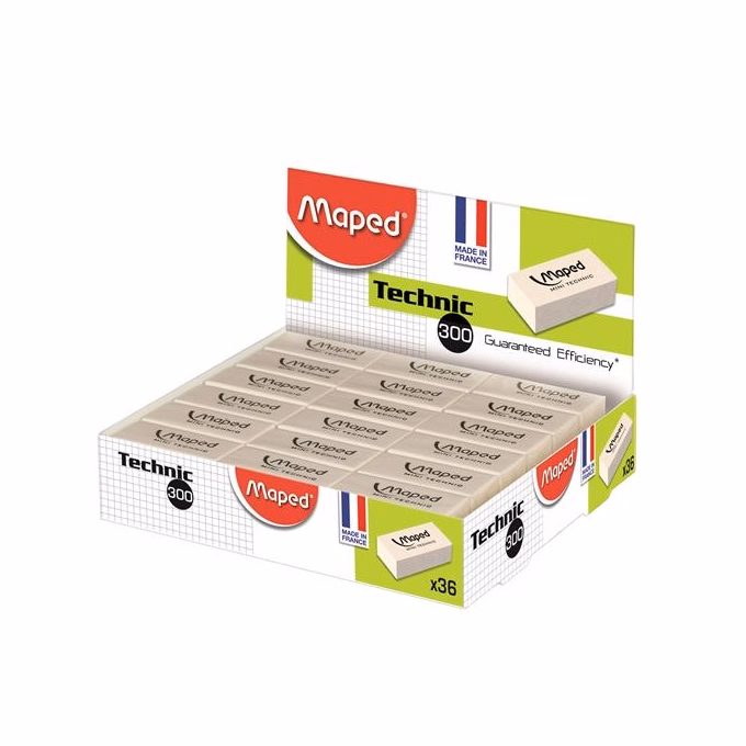 Radír MAPED Technic 300 papírtokos 39x18x12mm