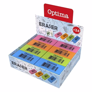 Radír OPTIMA neon 24 darabos