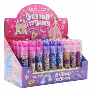 Radír tolóbetétes BENSIA színes maci