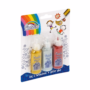 Ragasztó folyékony FIORELLO GR-BK20B3 glitteres 3x20 ml arany ezüst piros Ragasztó folyékony FIORELLO GR-BK20B3 glitteres 3x20 ml arany ezüst piros