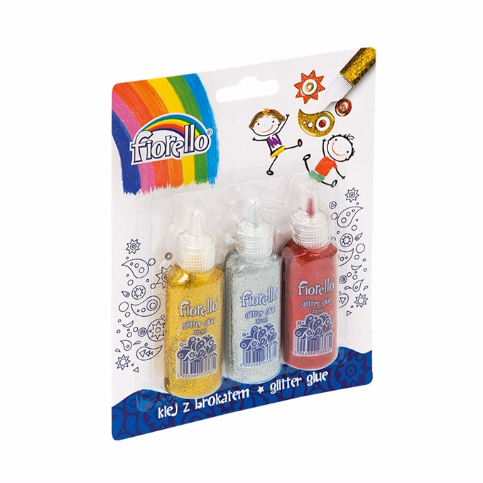 Ragasztó folyékony FIORELLO GR-BK20B3 glitteres 3x20 ml arany ezüst piros Ragasztó folyékony FIORELLO GR-BK20B3 glitteres 3x20 ml arany ezüst piros