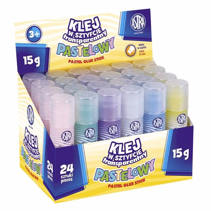 Ragasztóstift ASTRA átlátszó pasztell 15g