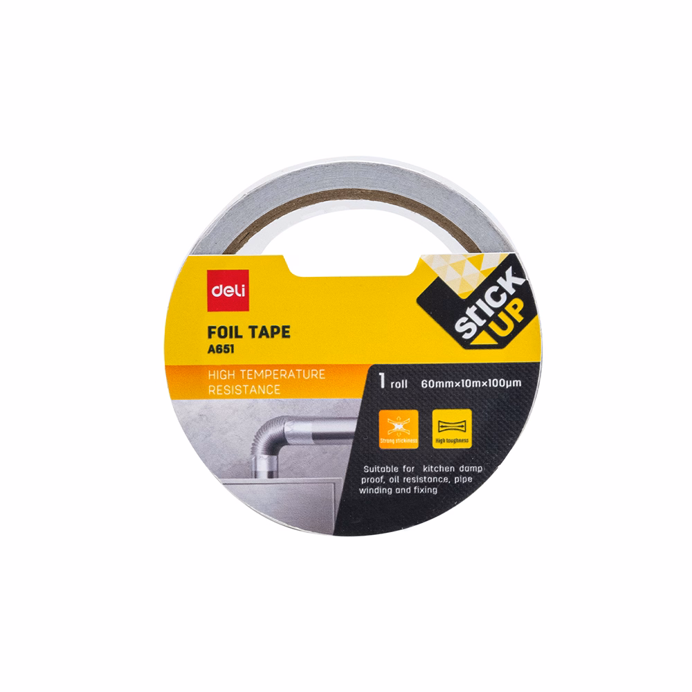 Ragasztószalag DELI 60 mm x 10 m alumínium